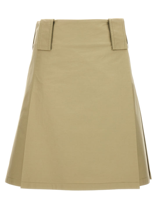 Pleated Skirt Skirts Beige