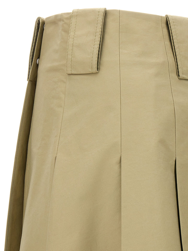 Pleated Skirt Skirts Beige