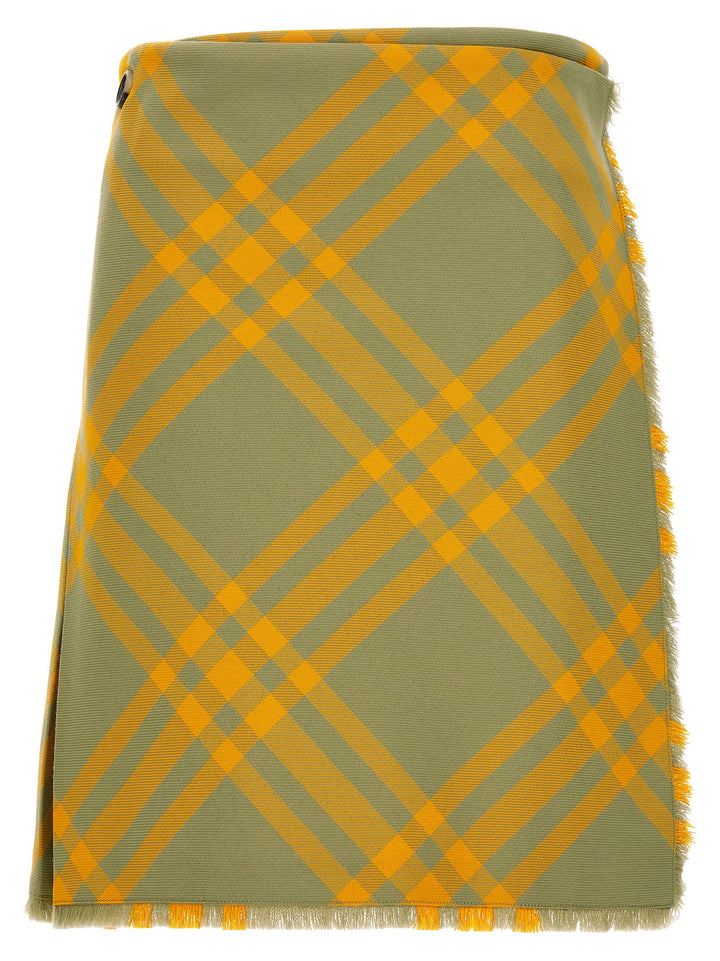 Check Kilt Skirt Skirts Yellow