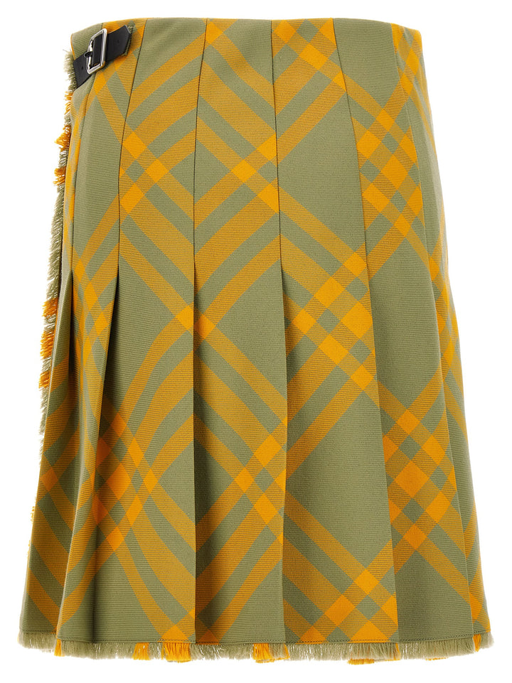 Check Kilt Skirt Skirts Yellow