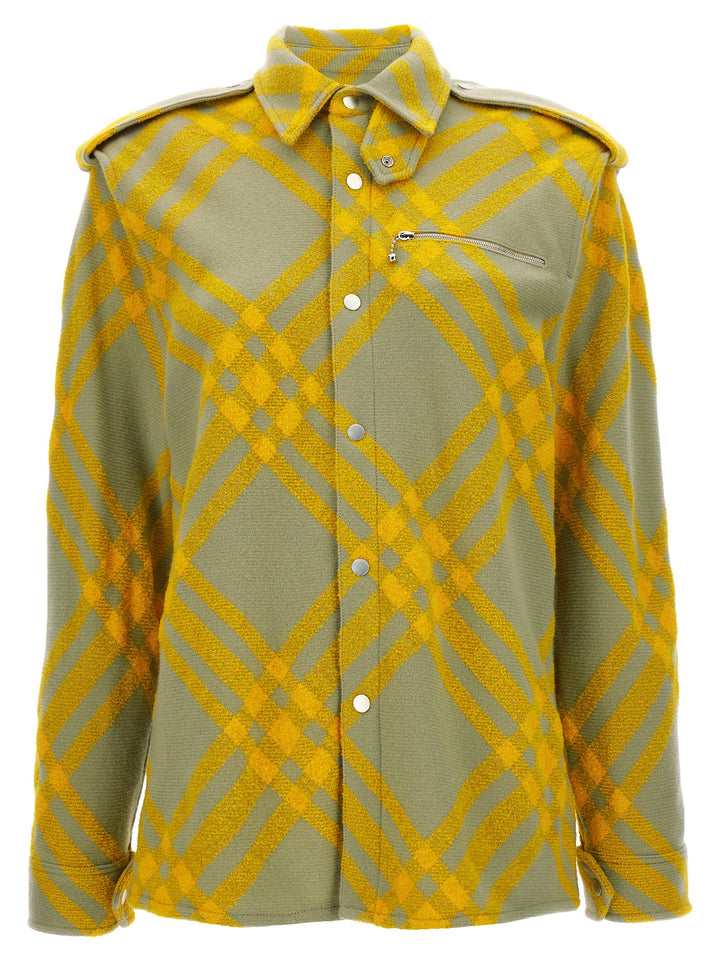 Check Overshirt Shirt, Blouse Yellow