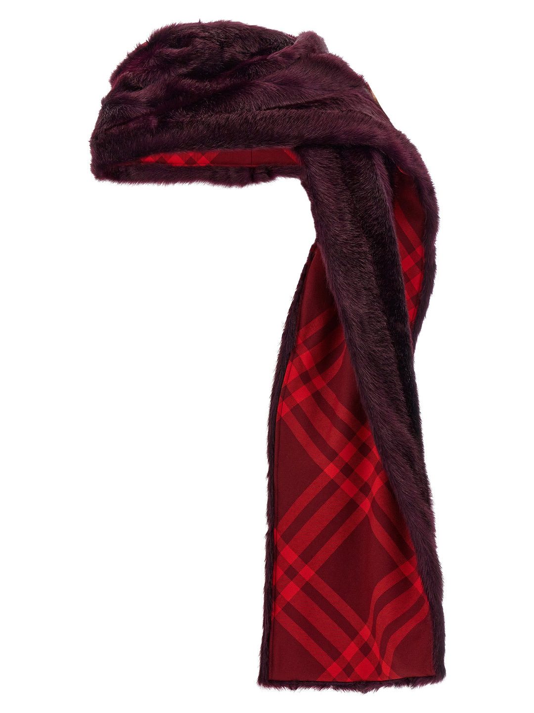 Eco Fur Hooded Scarf Scarves, Foulards Multicolor