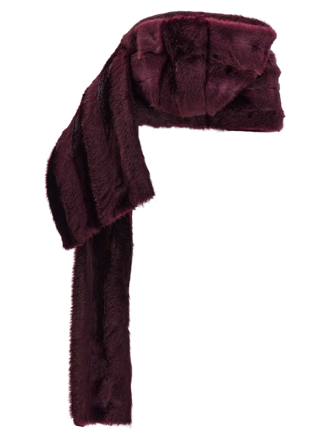 Eco Fur Hooded Scarf Scarves, Foulards Multicolor