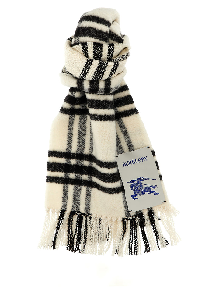 Check Scarf Scarves, Foulards White/Black