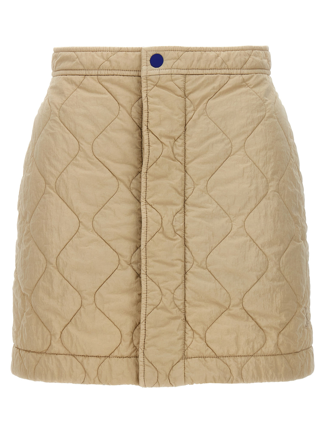 Quilted Nylon Skirt Skirts Beige