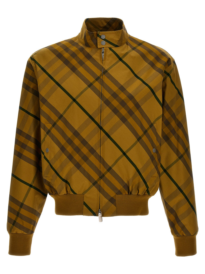 Burberry Check Print Jacket Puffer Jackets - Yellow | 9796cc3c396bb1ea24ed62a8e27f6f87daea2c4f