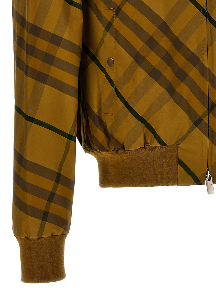 Burberry Check Print Jacket Puffer Jackets - Yellow | e4d0ff74852fbf85655680275d4e69b4c2afb556