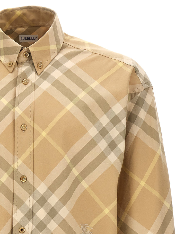 Burberry Check Shirt Shirt and Blouse - Beige | f1507972f0922532f9ec85084c5579cbf625bff2