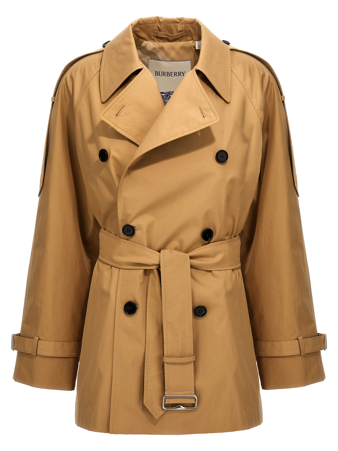 Burberry Double-Breasted Short Trench Coat Coats and Trench Coats - Beige | 215f38a5afa8f43a4db288323cbfa976bc7d61e9