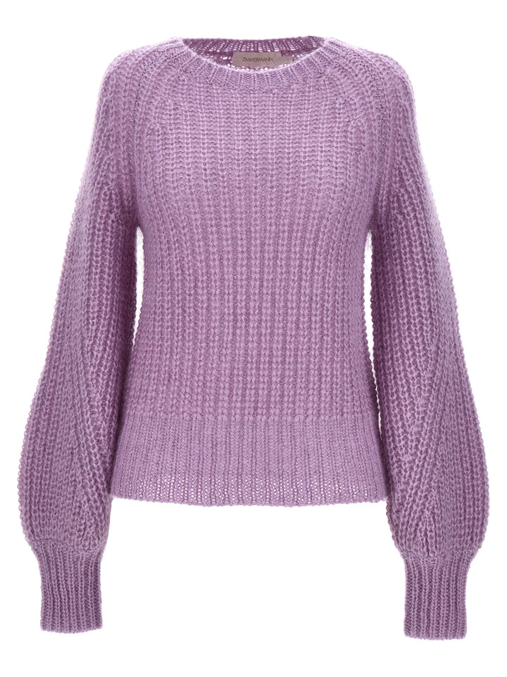 Mohair Blend Sweater Sweater, Cardigans Purple