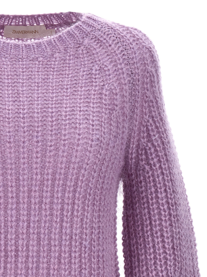 Mohair Blend Sweater Sweater, Cardigans Purple