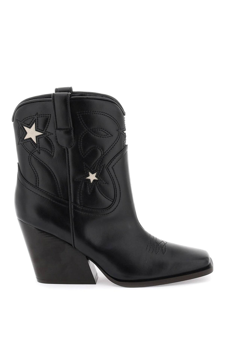 Texan Ankle Boots With Star Embroidery - Stella Mc Cartney - Women