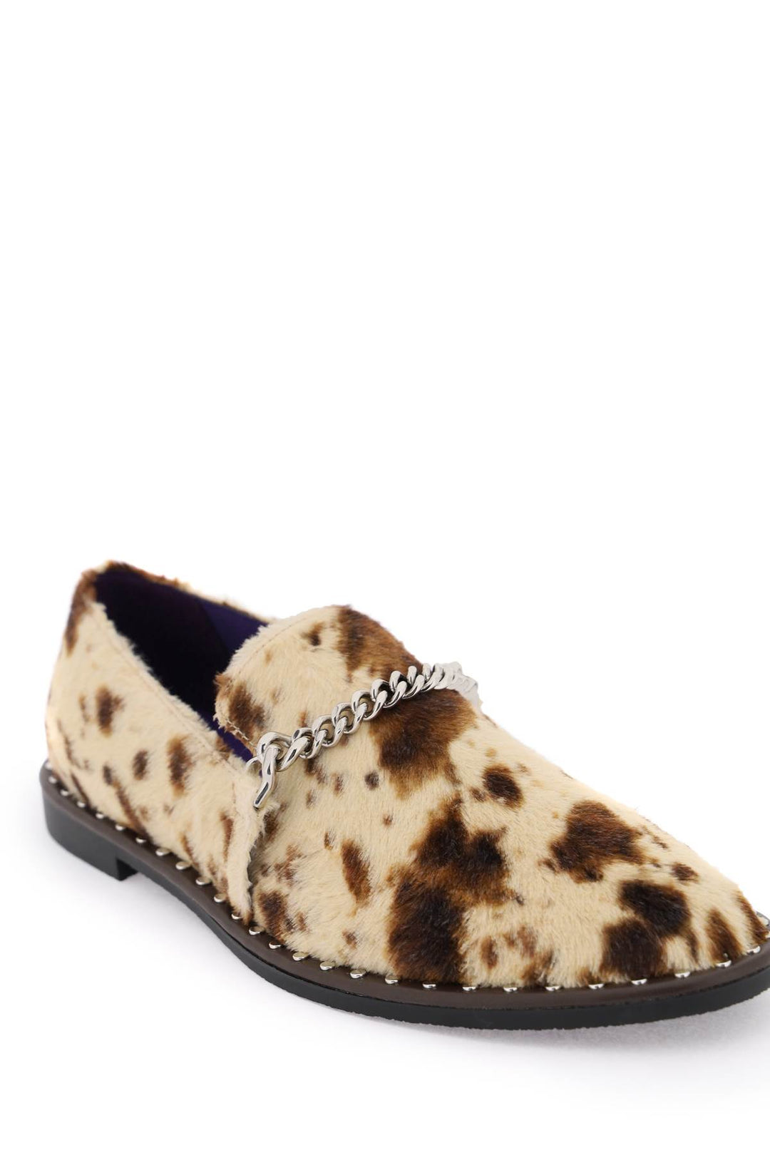 Falabella Loafers In Appaloosa Printed Velvet - Stella Mc Cartney - Women