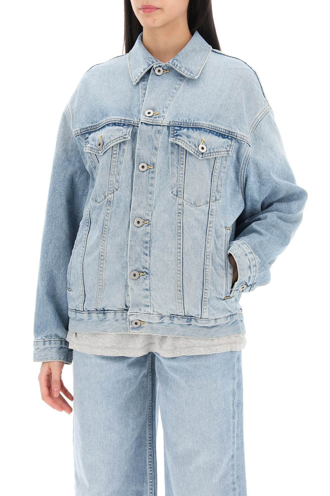 Oversized Denim Jacket - Interior - Women