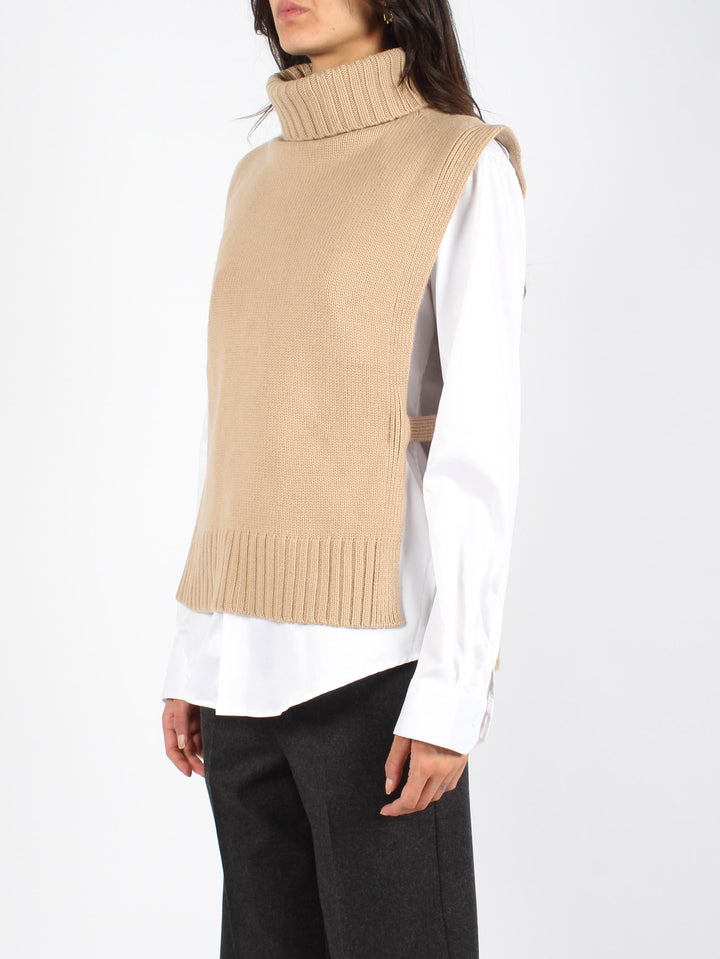 Poncho turtleneck sweater