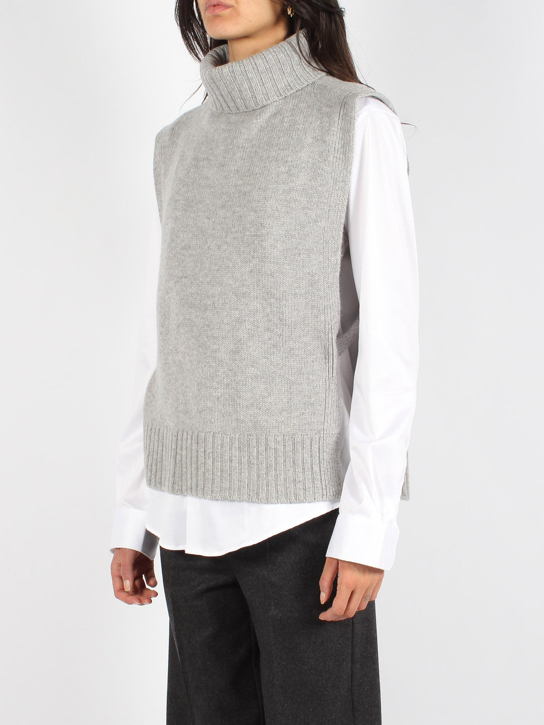 Poncho turtleneck sweater