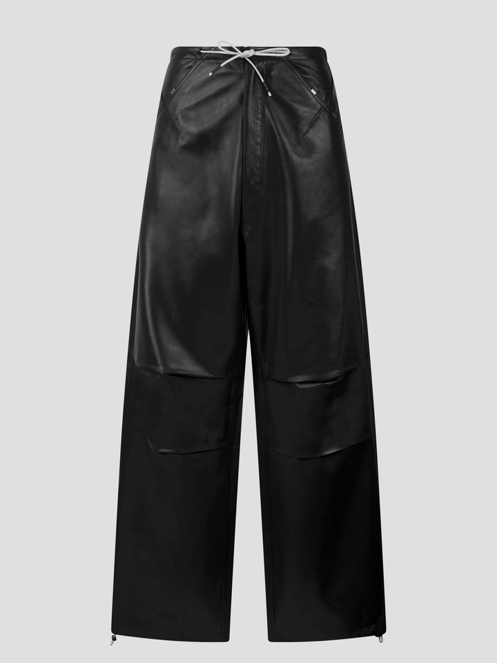 Daisy plonge nappa leather military trousers