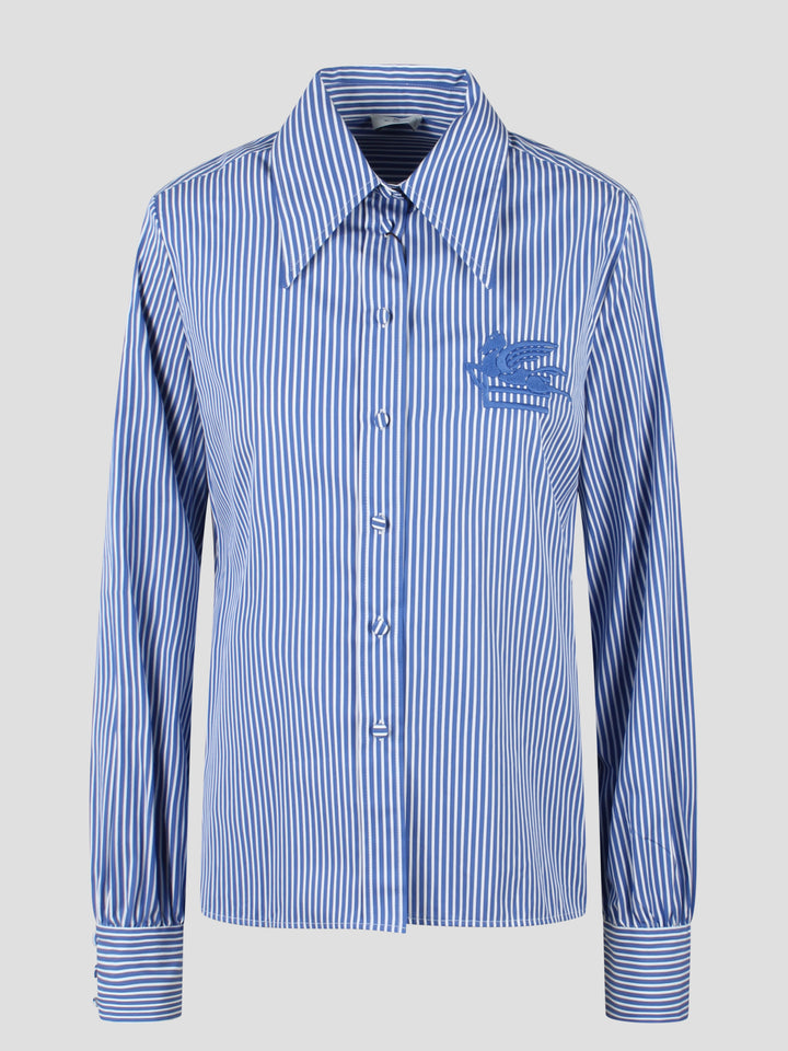 Etro logo striped shirt