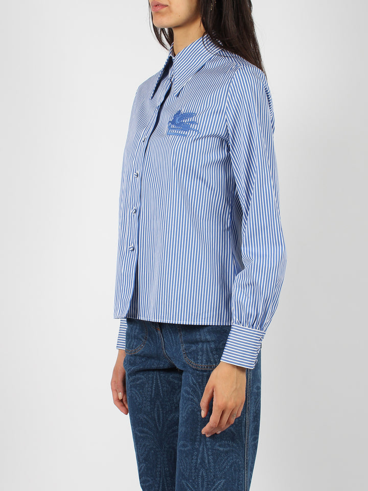 Etro logo striped shirt