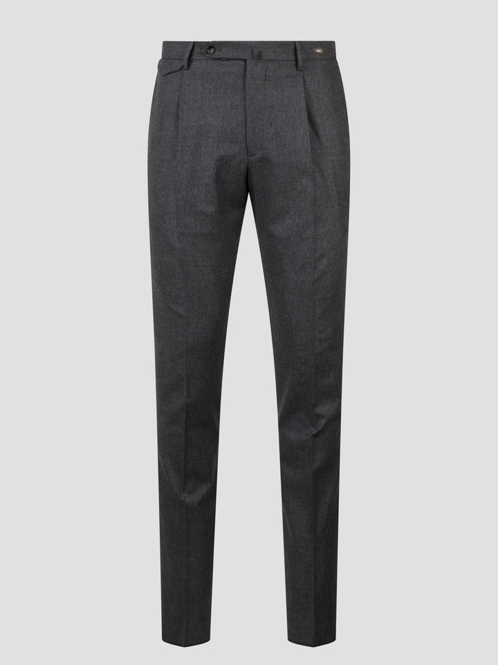 Wool stretch tailored trousers