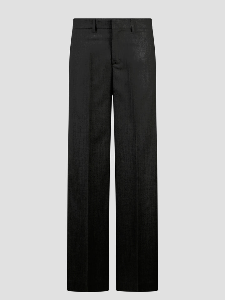 Wool wide leg pant