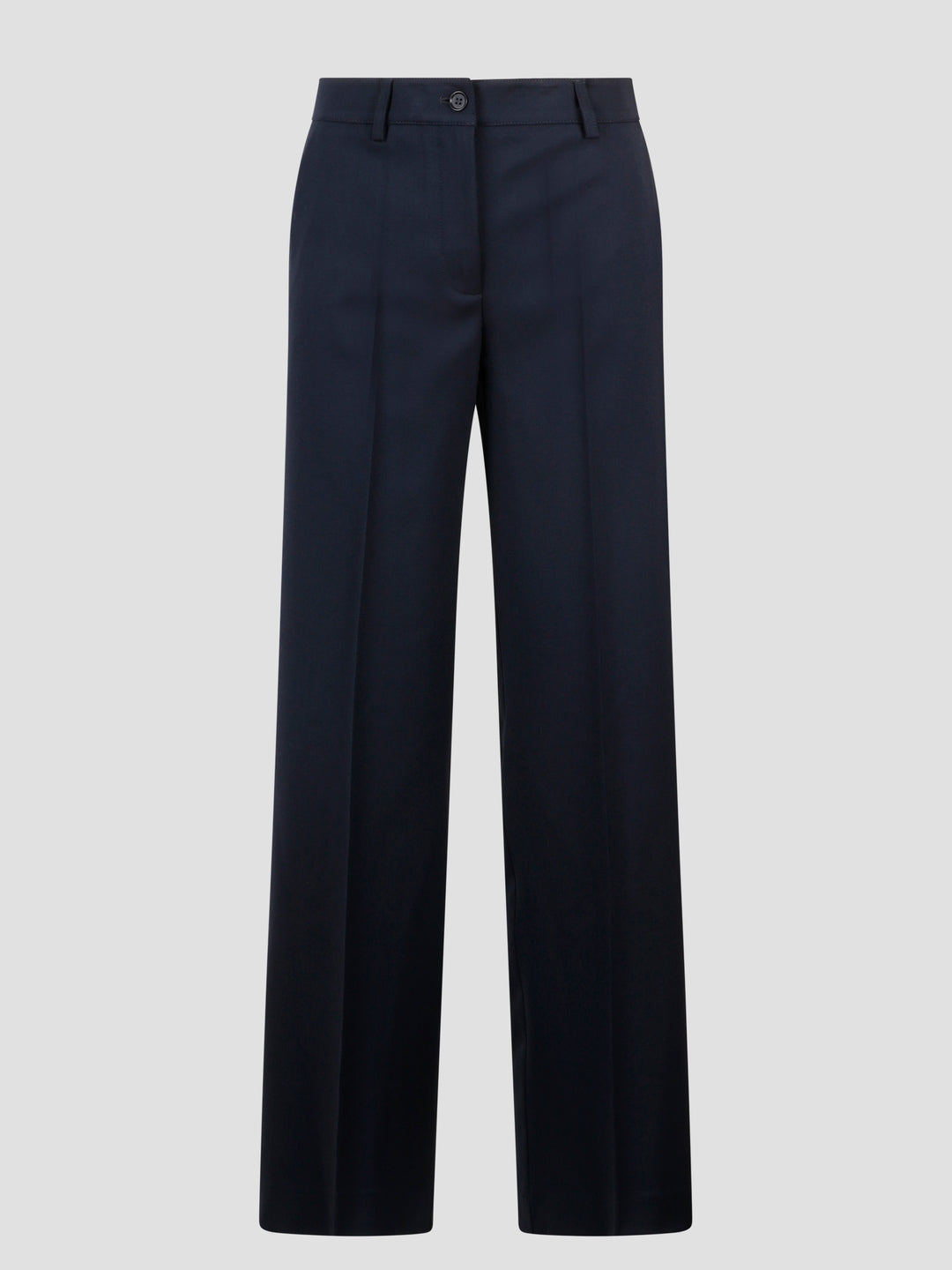 Twill wide tailored trousers