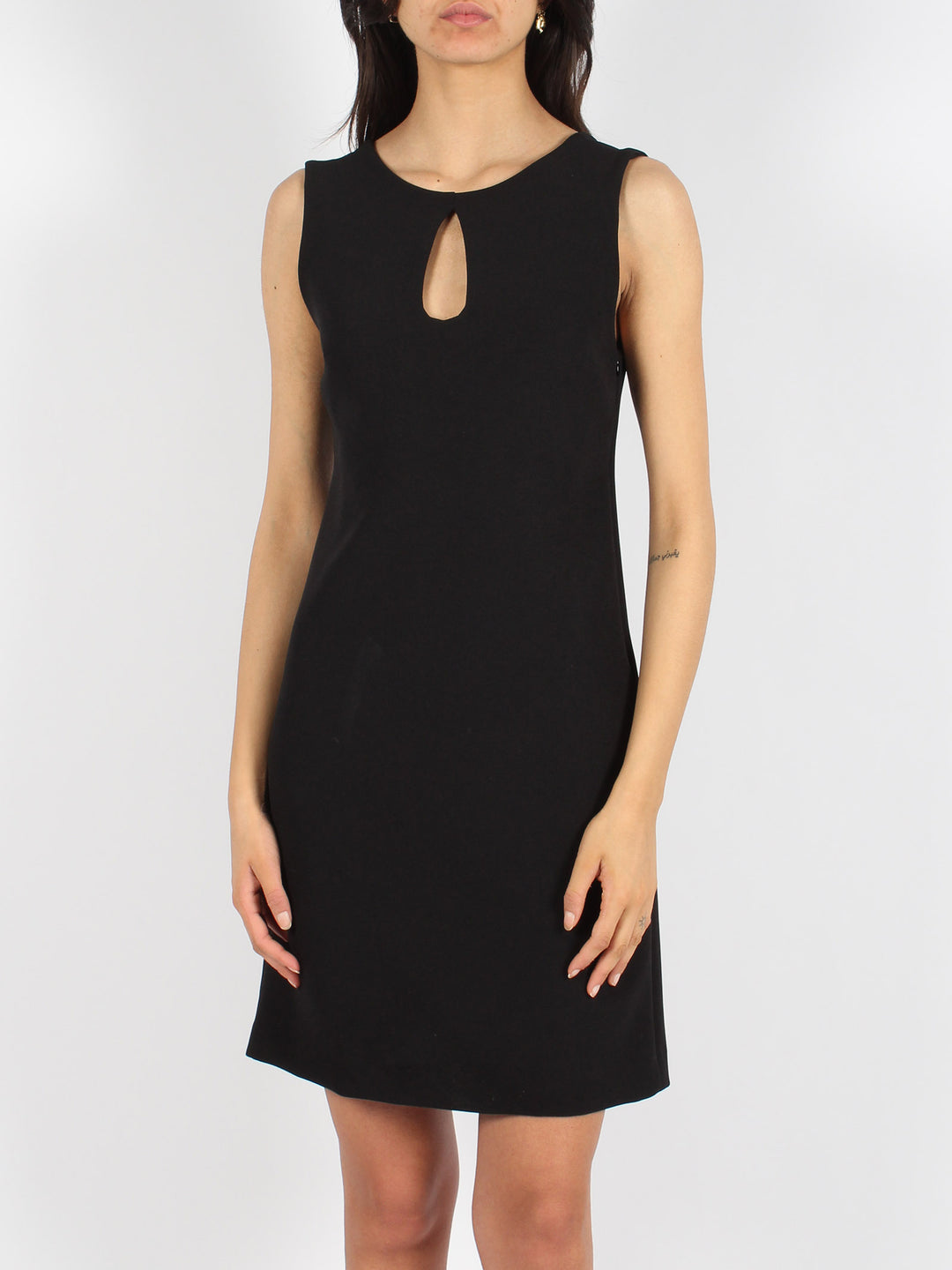 Stretch crepe sheath dress