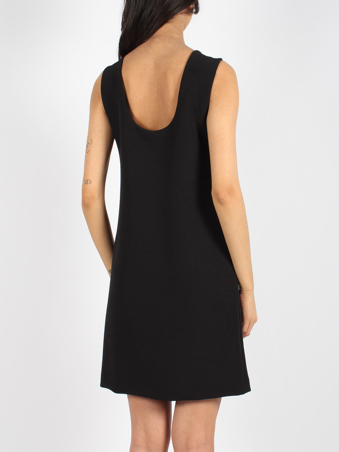 Stretch crepe sheath dress