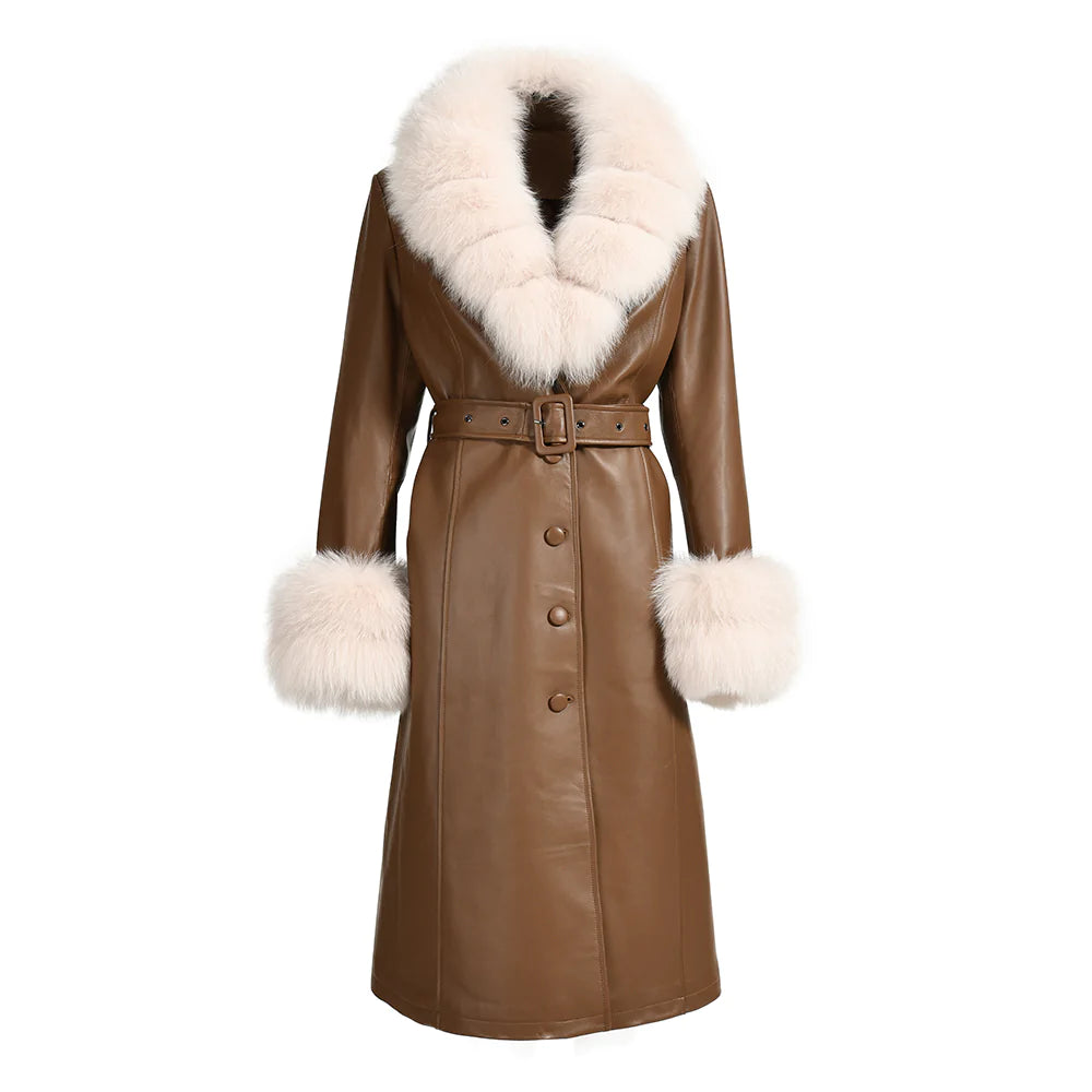 Lux Special Brown Leather Coat