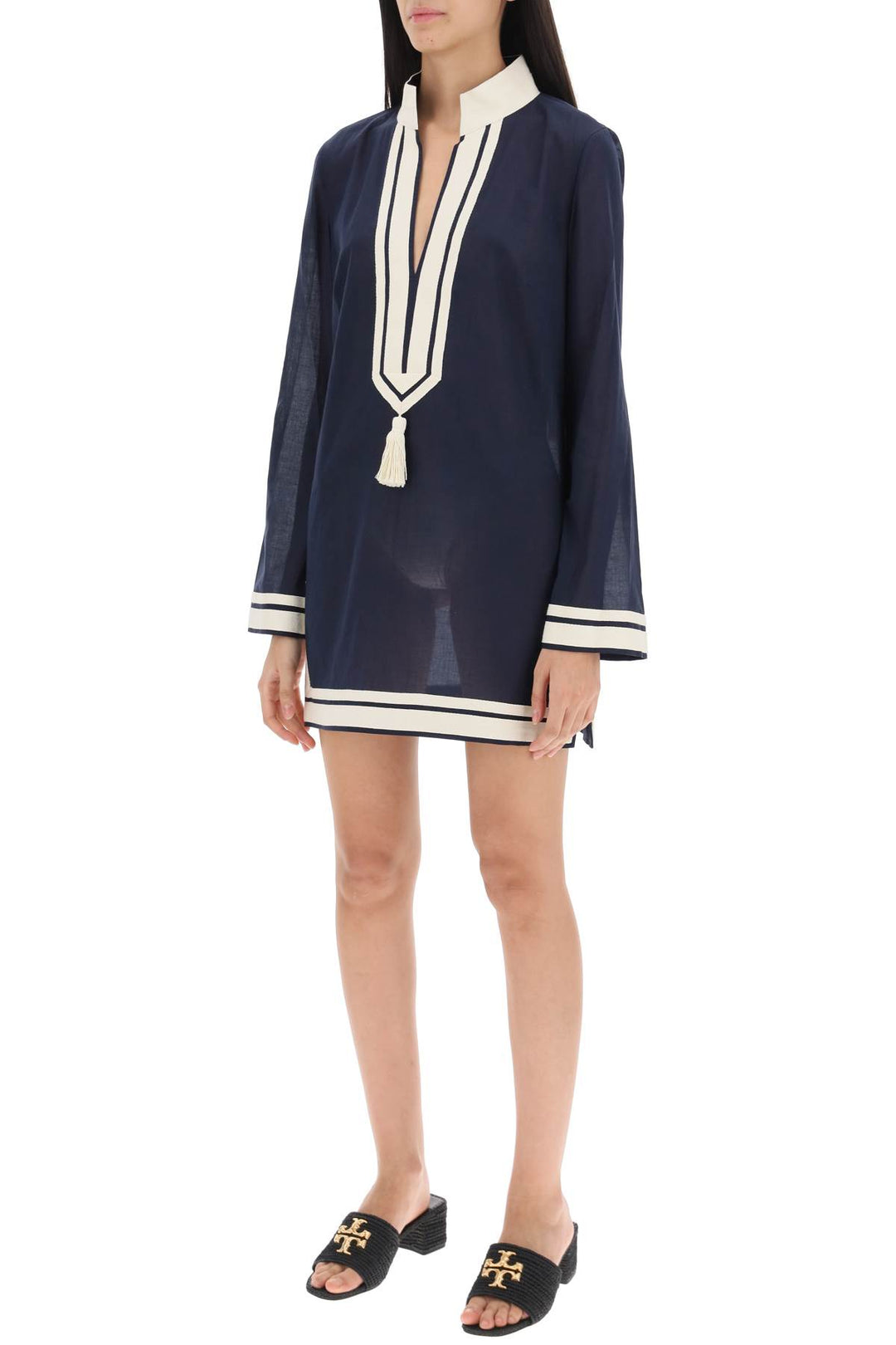 Tory Cotton Mini Tunic Dress - Tory Burch - Women