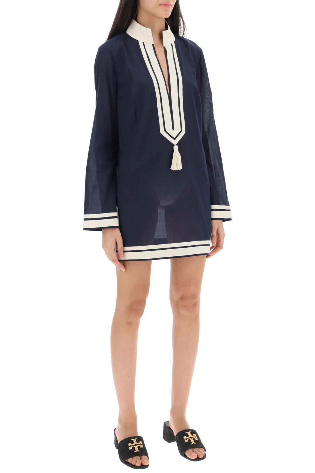 Tory Cotton Mini Tunic Dress - Tory Burch - Women