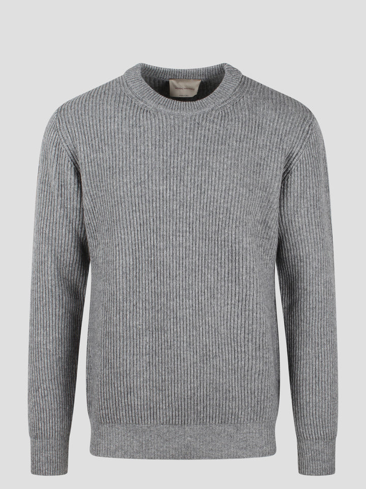 Ribbed crewneck sweater