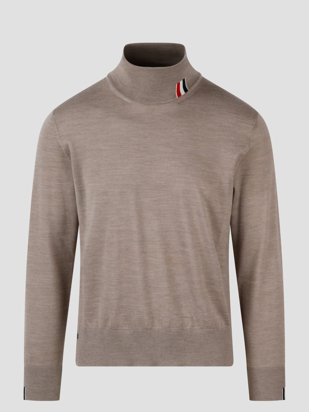 Rwb stripe intarsia turtleneck pullover