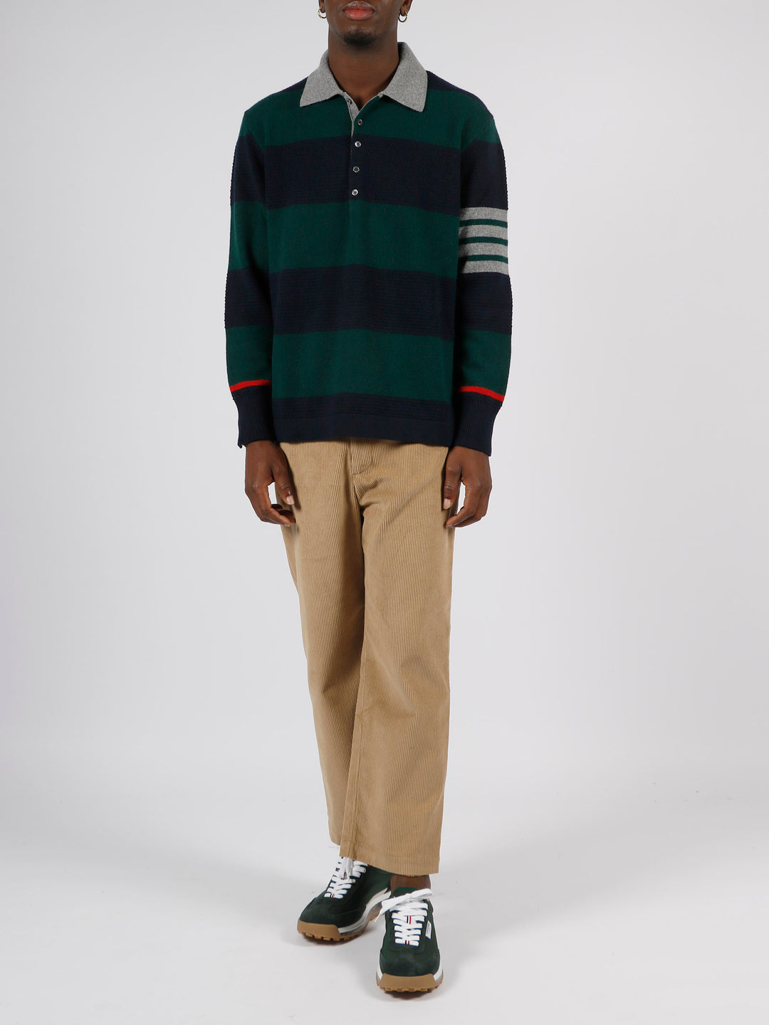 Corduroy uncostructed straight trouser