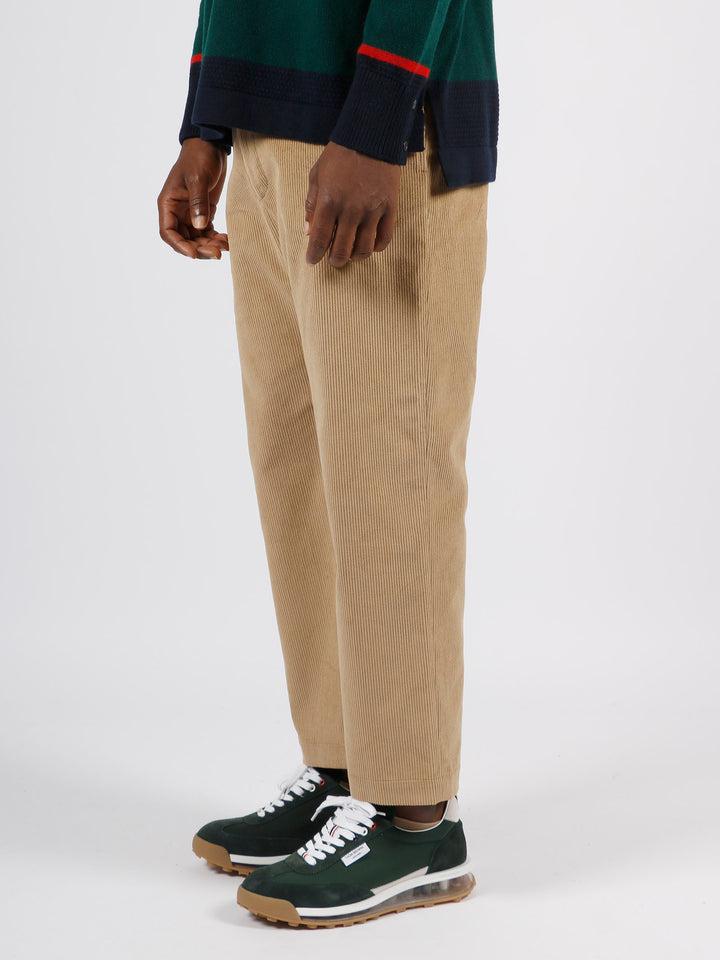 Corduroy uncostructed straight trouser