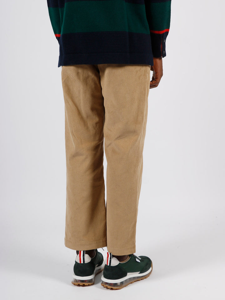 Corduroy uncostructed straight trouser