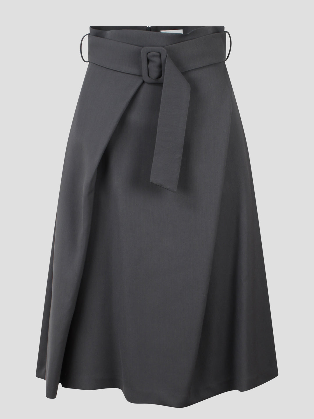 Belted midi skirt