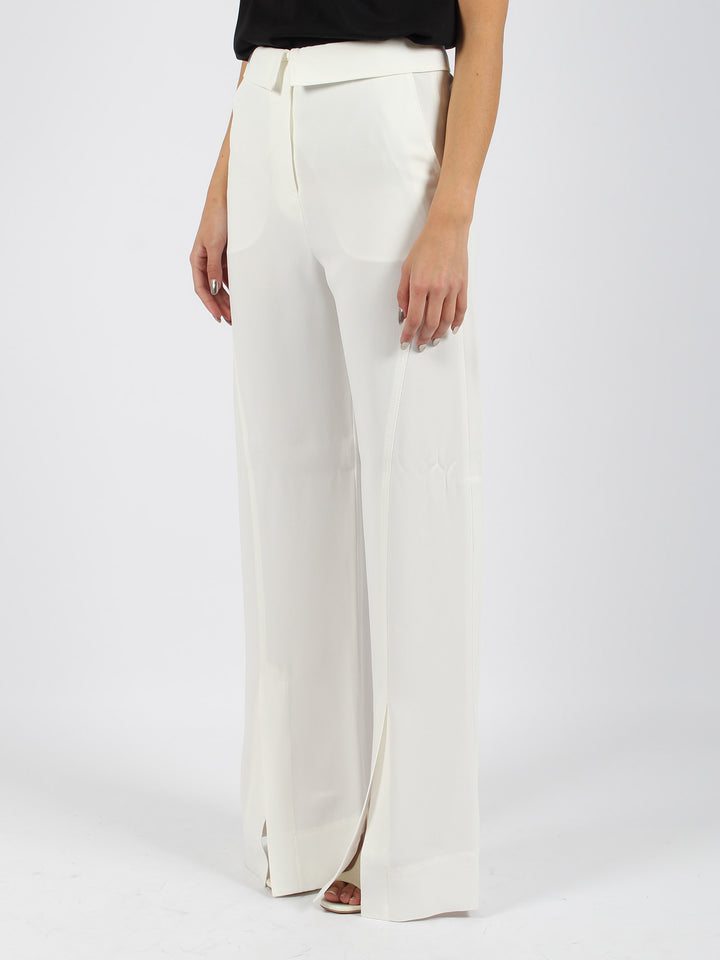 Crepe satin palazzo trousers