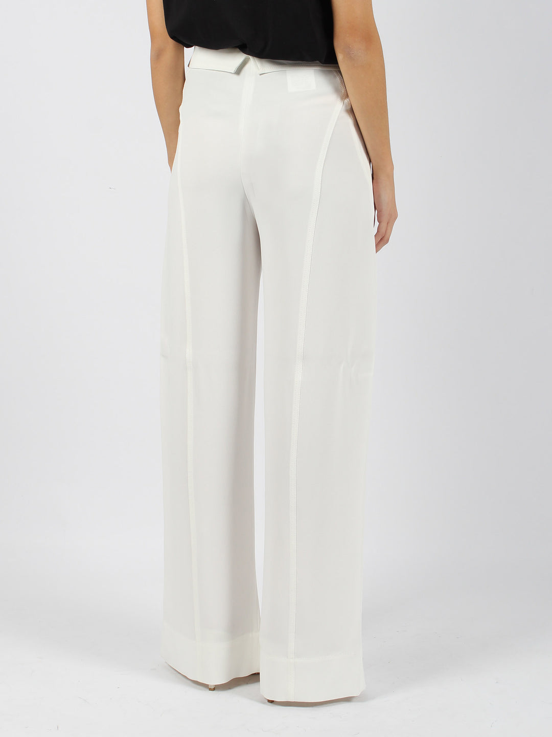 Crepe satin palazzo trousers