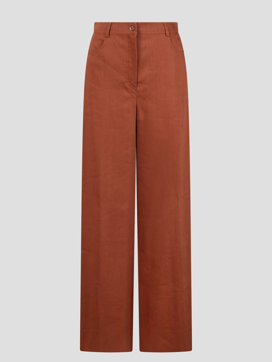 Wide-leg viscose linen trousers