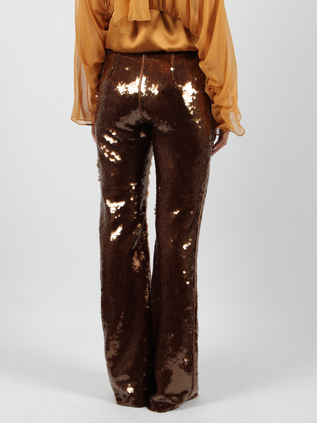 Sequins flared trousers