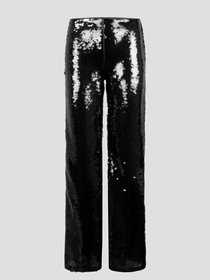 Sequins flared trousers