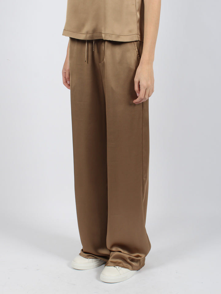 Casual satin trousers