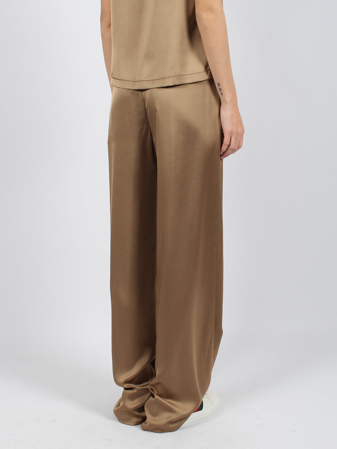 Casual satin trousers