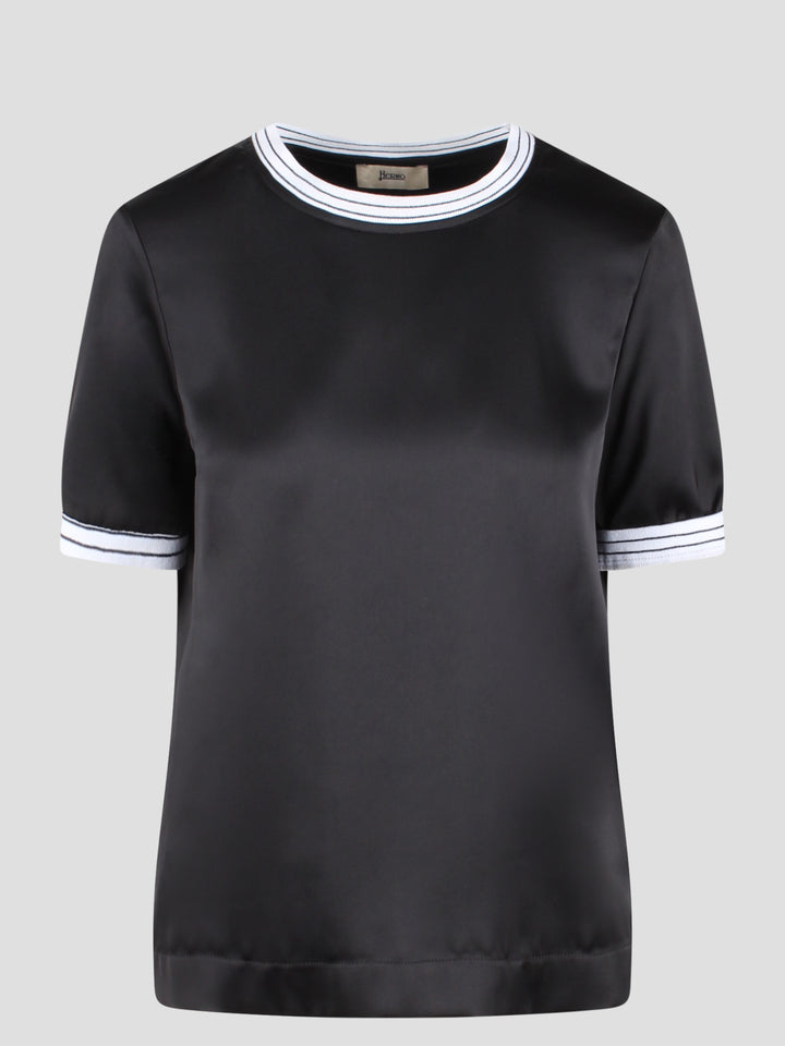 Casual satin t-shirt