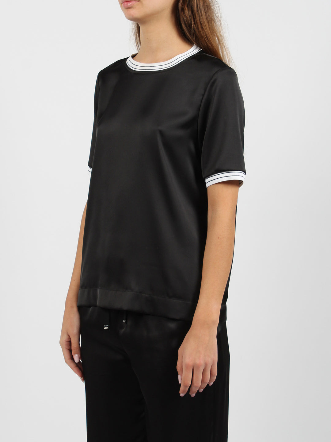 Casual satin t-shirt