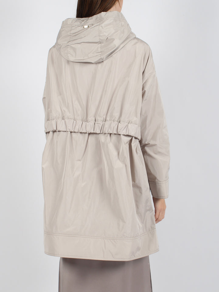 New techno taffeta` parka jacket