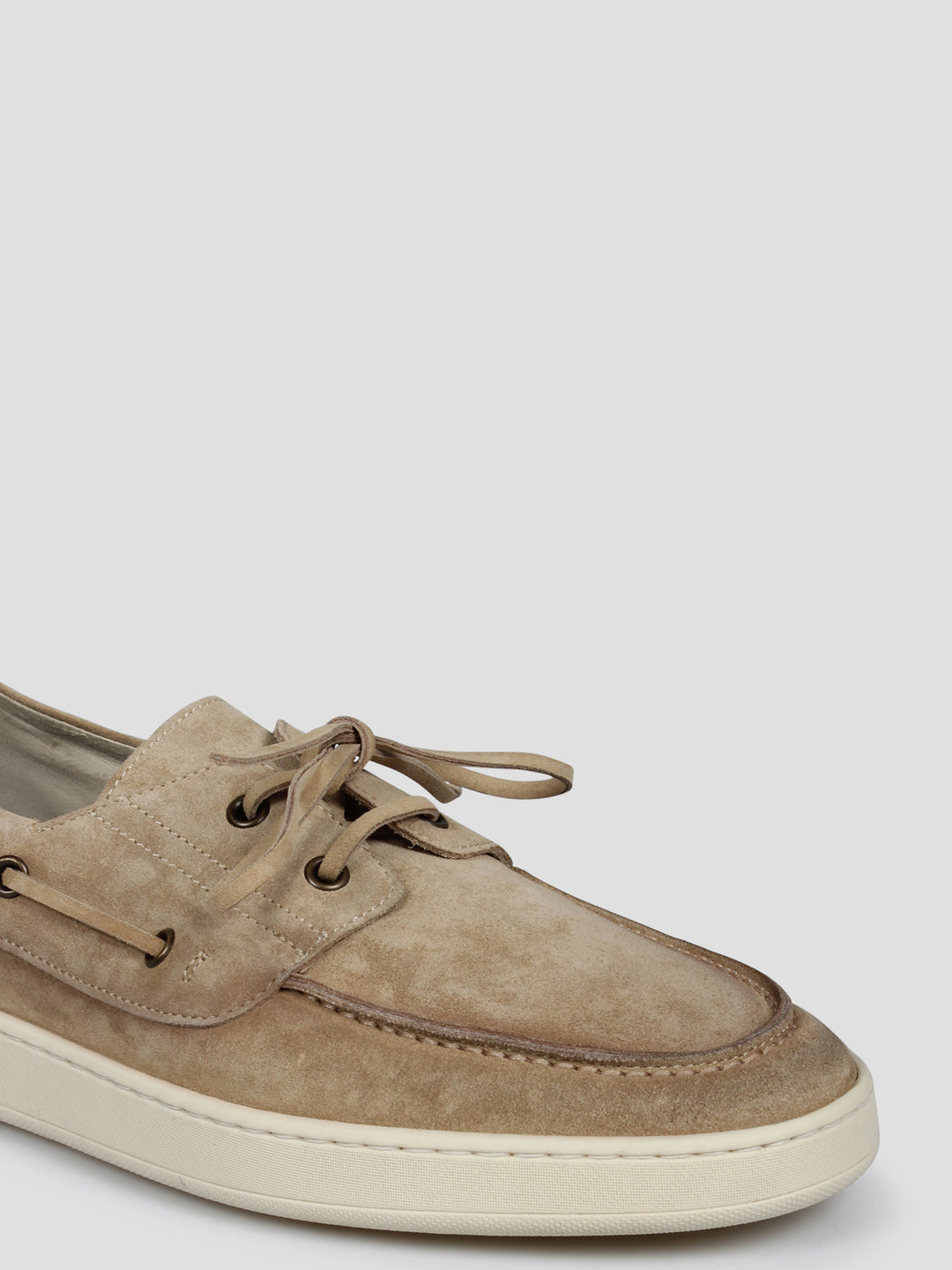 Suede boat loafers