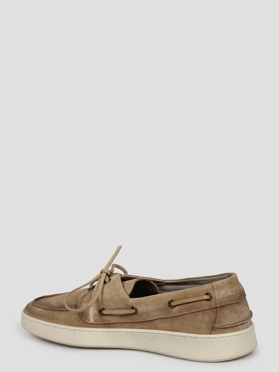 Suede boat loafers