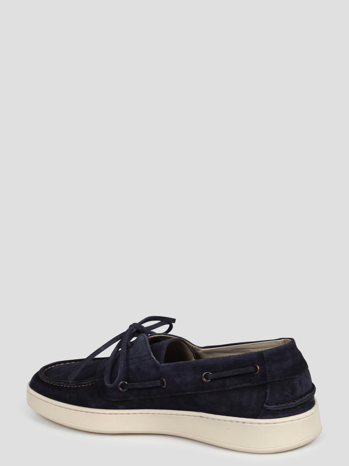 Suede boat loafers